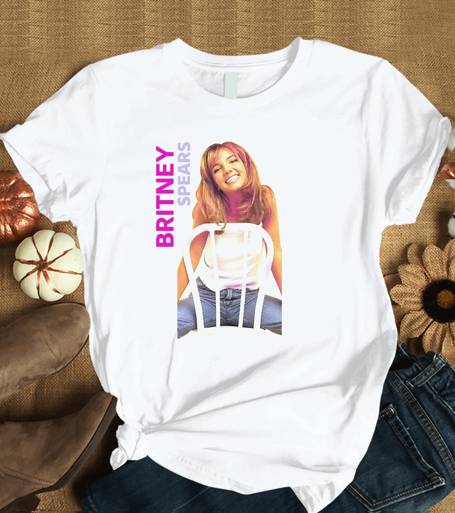 Britney Spears Iconic Sitting Pose With Chair T-Shirt