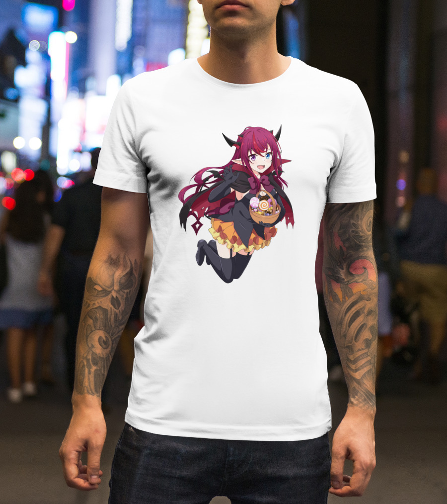 Irys Anime Halloween Devil With Candy Basket T-Shirt
