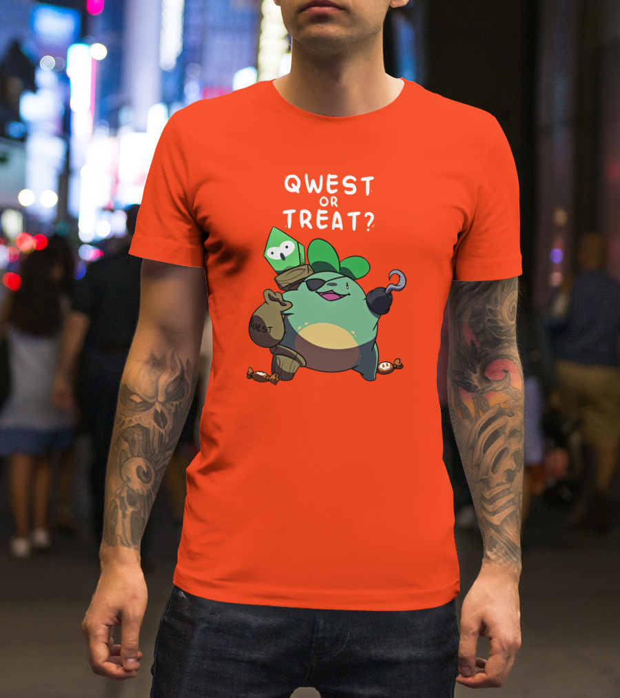 Qwest Or Treat Halloween Quest Sprout Pirate Hook Candy T-Shirt