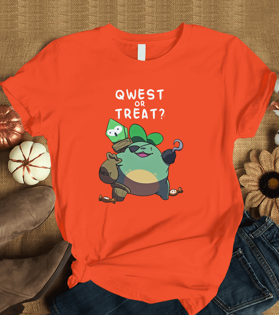 Qwest Or Treat Halloween Quest Sprout Pirate Hook Candy T-Shirt
