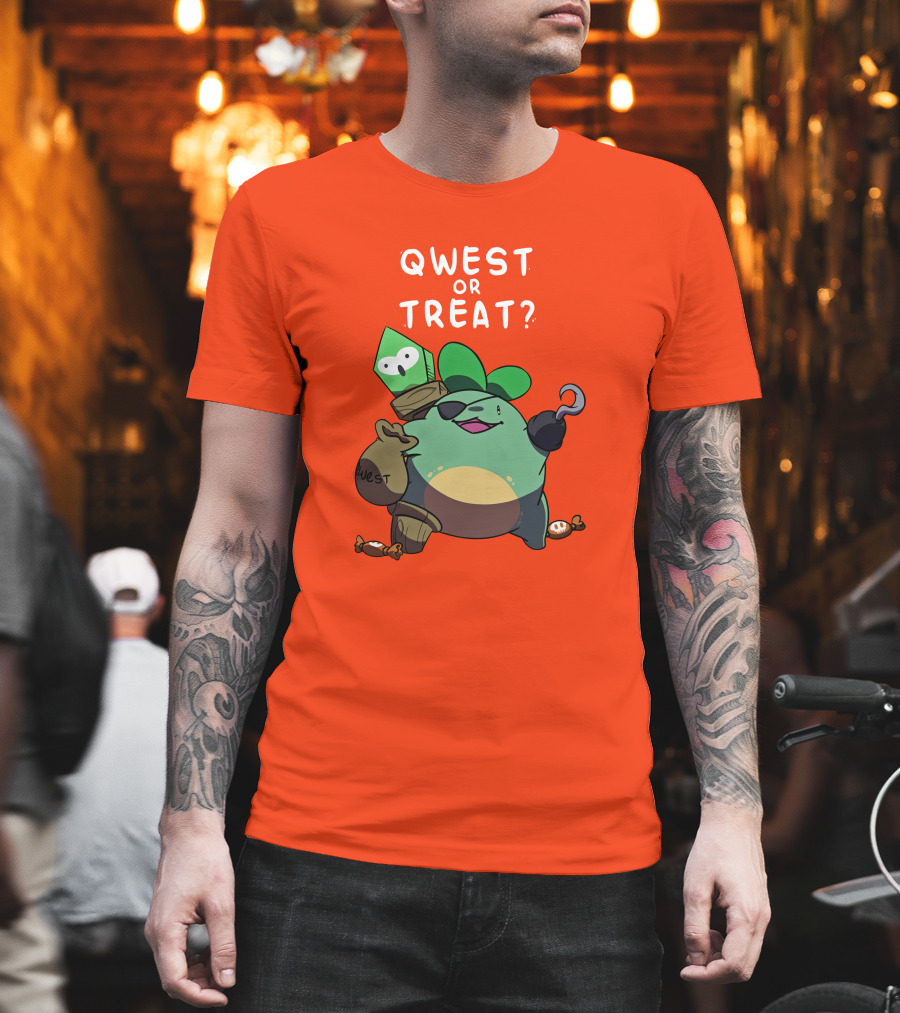 Qwest Or Treat Halloween Quest Sprout Pirate Hook Candy T-Shirt