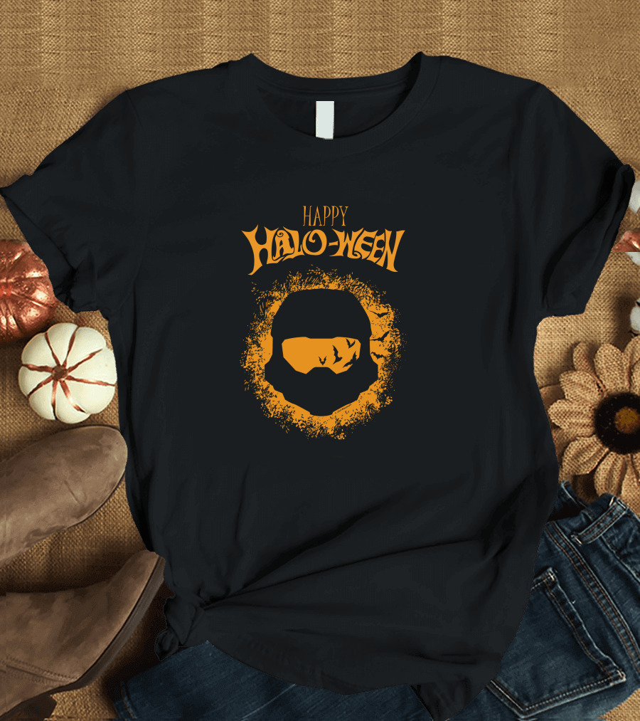 Halo Happy Halo-Ween Halloween Gaming Helmet T-Shirt