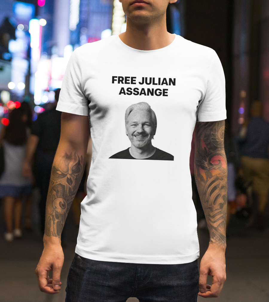 Free Julian Assange Protest Wikileaks Shop T-Shirt