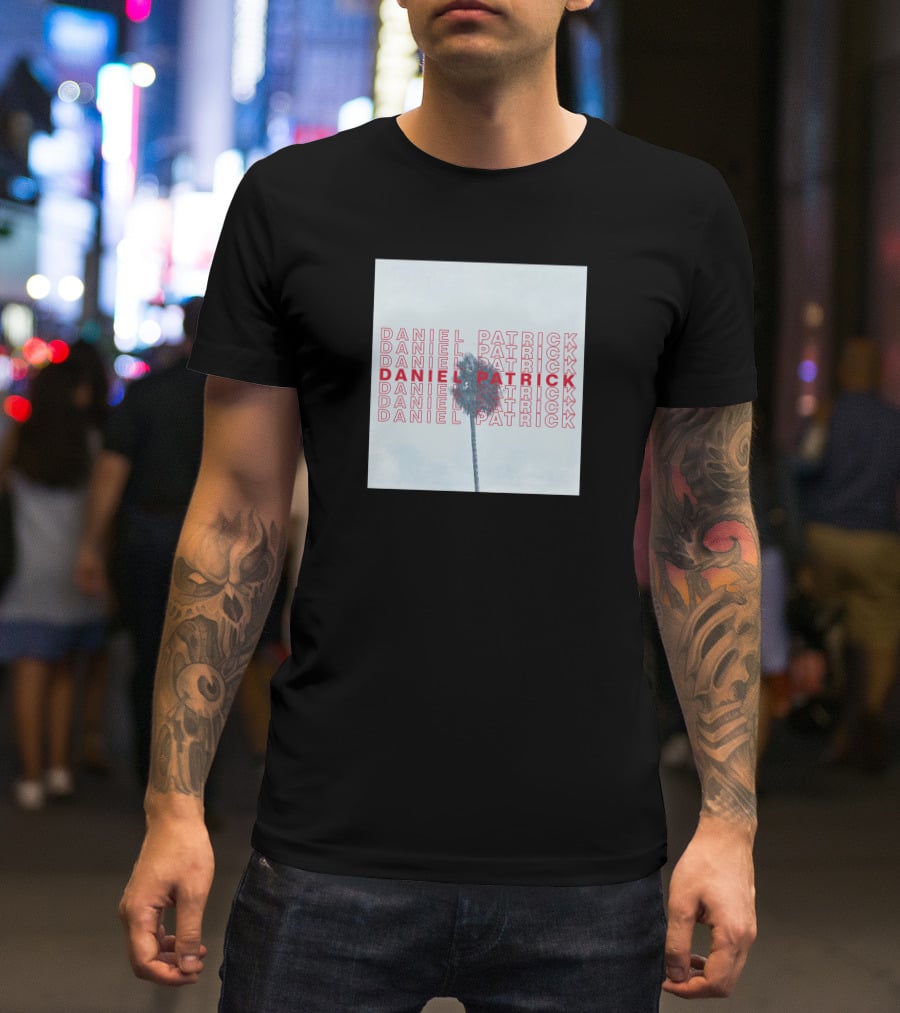 Daniel Patrick La Palm Iconic Typography Palm Tree T-Shirt