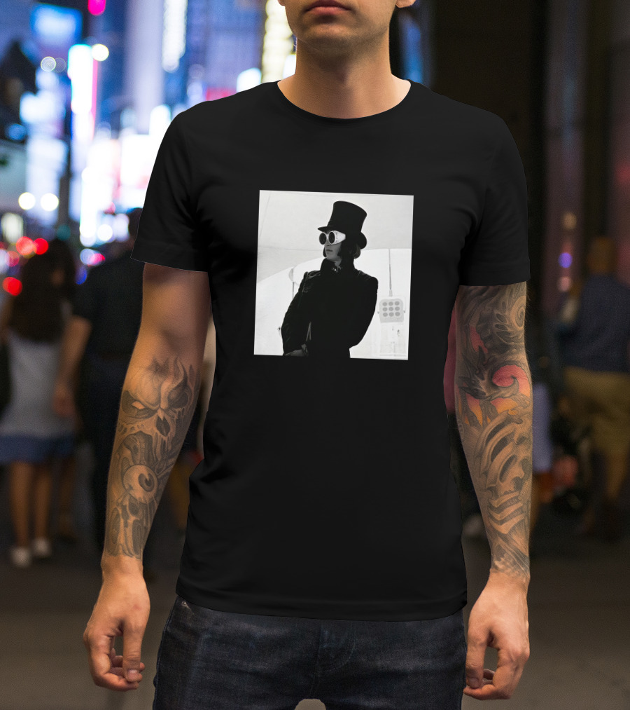 Badr Hari Willy Wonka Black And White Top Hat Sunglasses T-Shirt