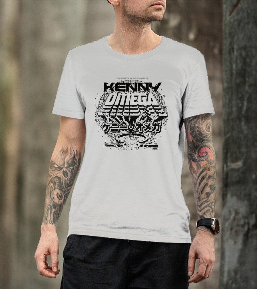 Goodbye And Goodnight Kenny Omega AEW Kanji Directive T-Shirt
