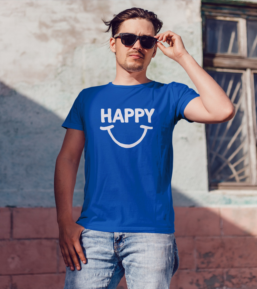 Tommo Robbo Happy Smile Blue T-Shirt