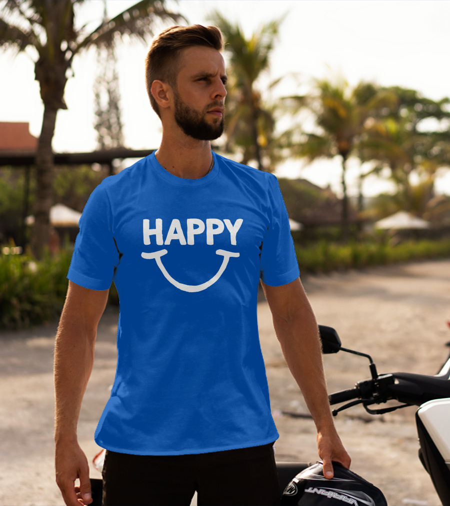 Tommo Robbo Happy Smile Blue T-Shirt