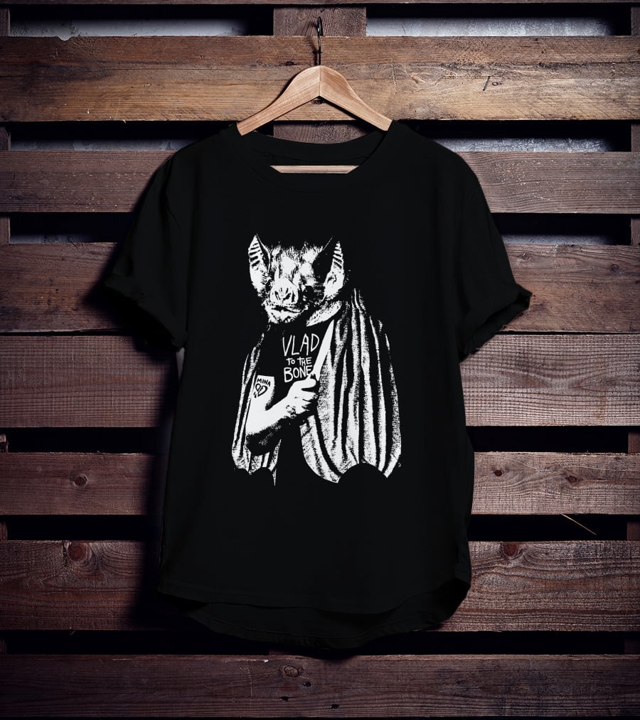 Godsteeth Vlad To The Bone Bat Halloween T-Shirt