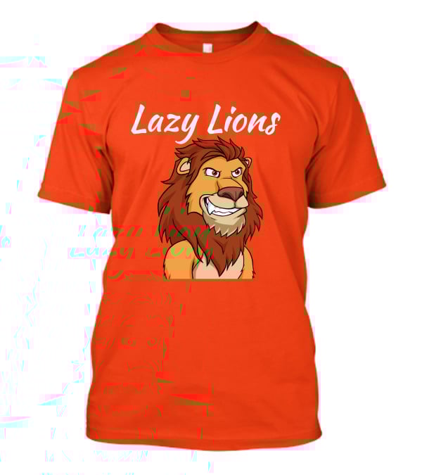 Lazy Lions NFT Apparel Bold Cartoon Lion T-Shirt