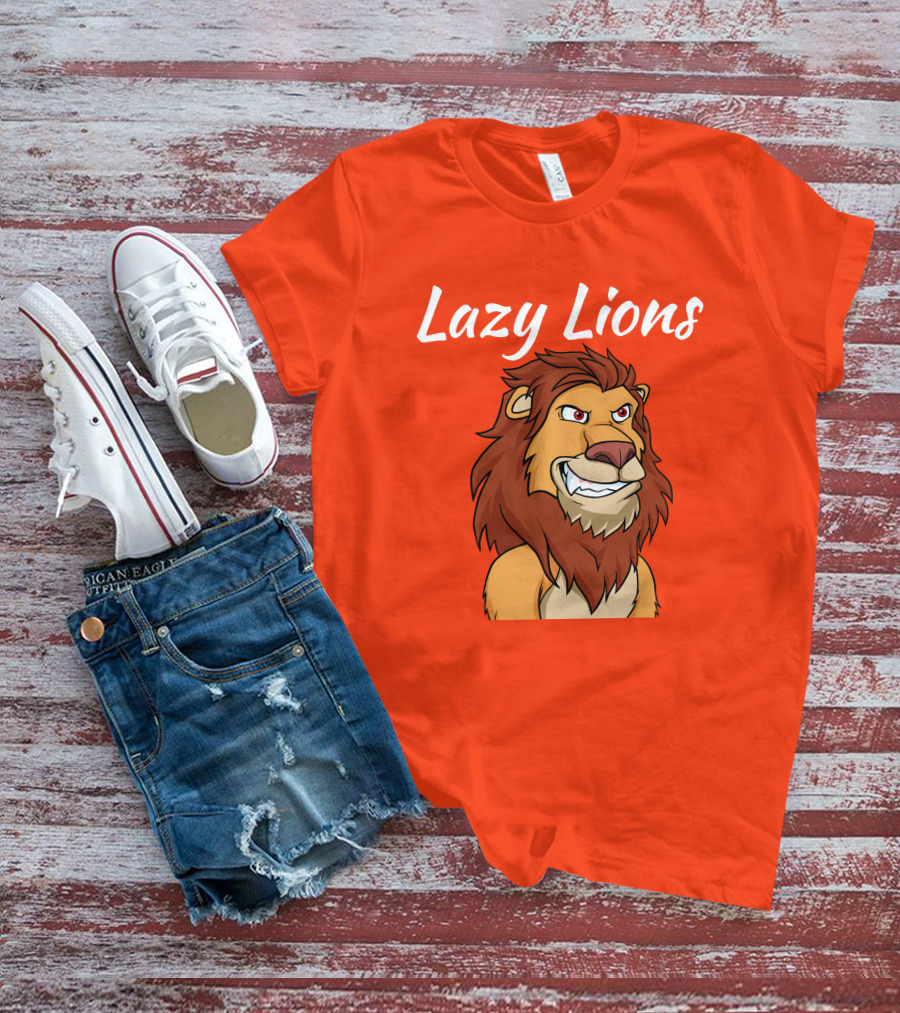 Lazy Lions NFT Apparel Bold Cartoon Lion T-Shirt