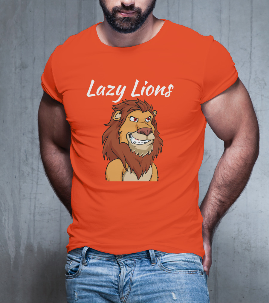 Lazy Lions NFT Apparel Bold Cartoon Lion T-Shirt