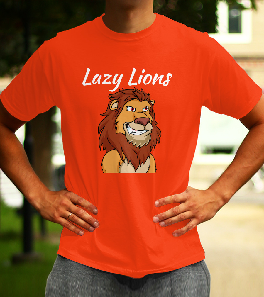 Lazy Lions NFT Apparel Bold Cartoon Lion T-Shirt