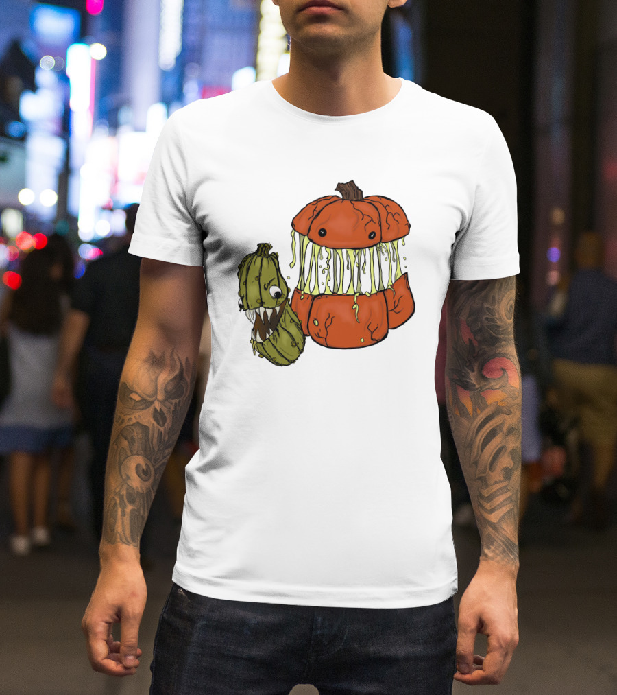 Megan Garner Spooky Art Drop Oh My Gourd Pumpkin Creature T-Shirt