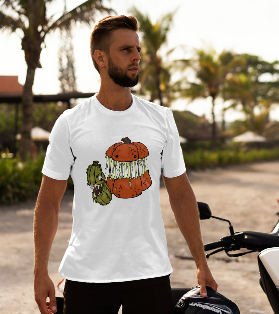 Megan Garner Spooky Art Drop Oh My Gourd Pumpkin Creature T-Shirt