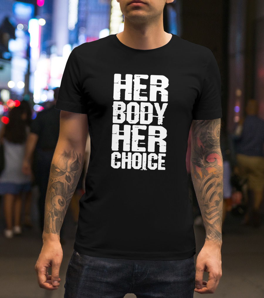 David Weissman Dave Bautista Her Body Her Choice Text T-Shirt