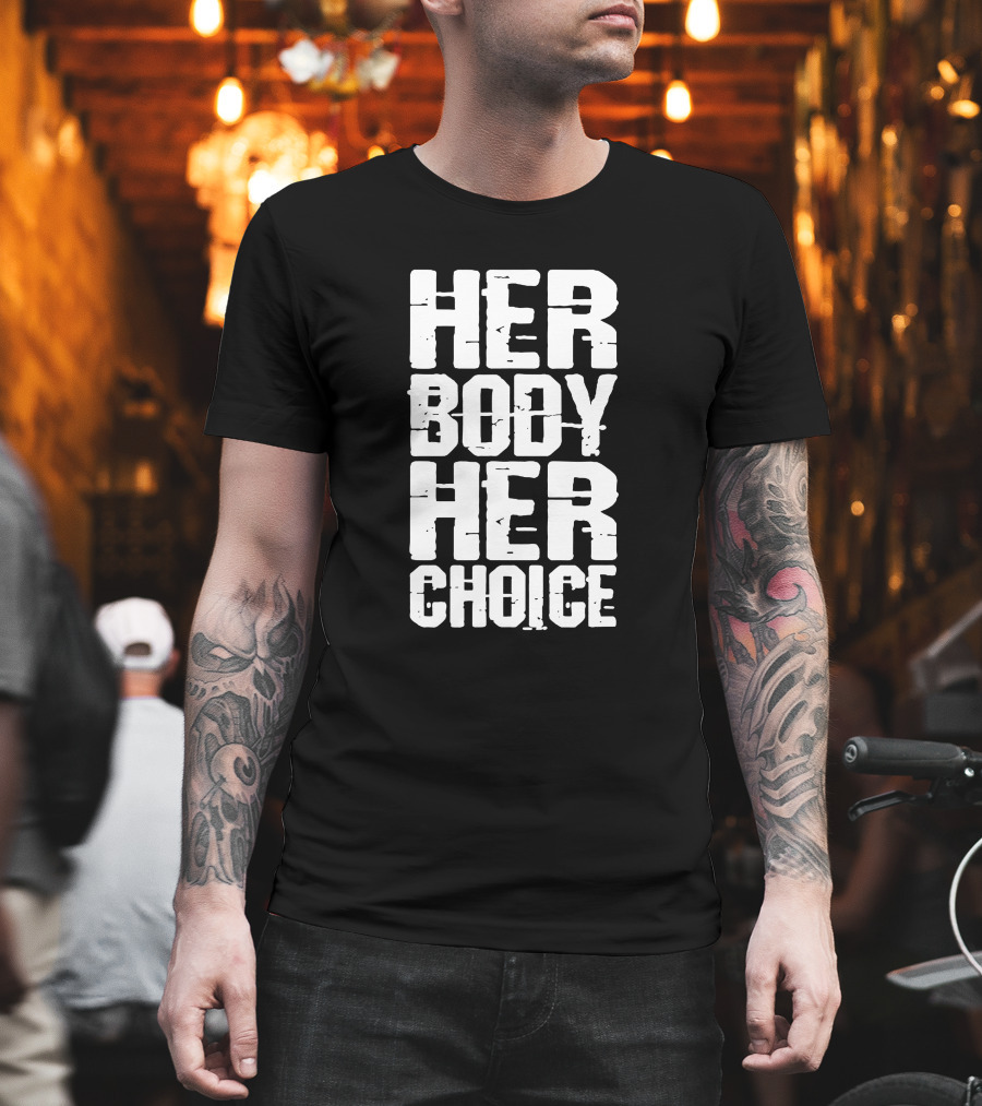 David Weissman Dave Bautista Her Body Her Choice Text T-Shirt