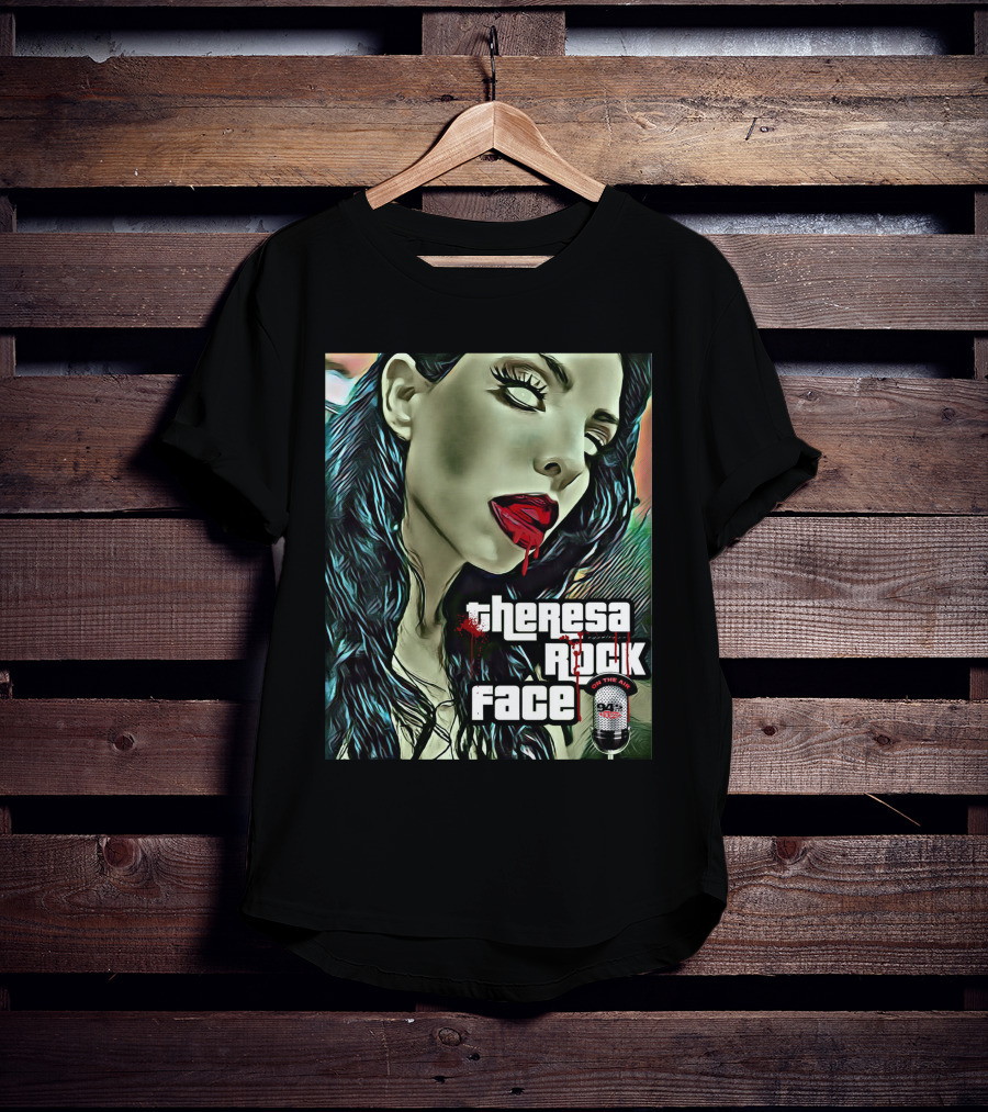 Theresa Rock Face Zombie Face 94.3 Radio Halloween Ram T-Shirt