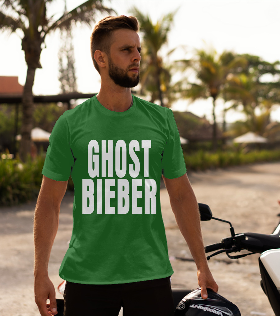Shop Justin Bieber Music Ghost Bieber Crewneck T-Shirt