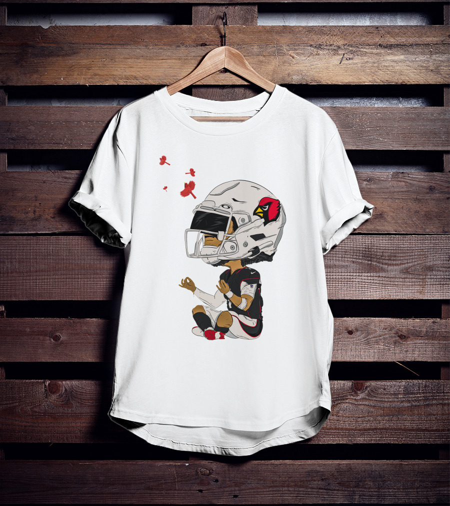 Arizona Cardinals Kyler Murray Meditative Pose With Cardinal Birds T-Shirt