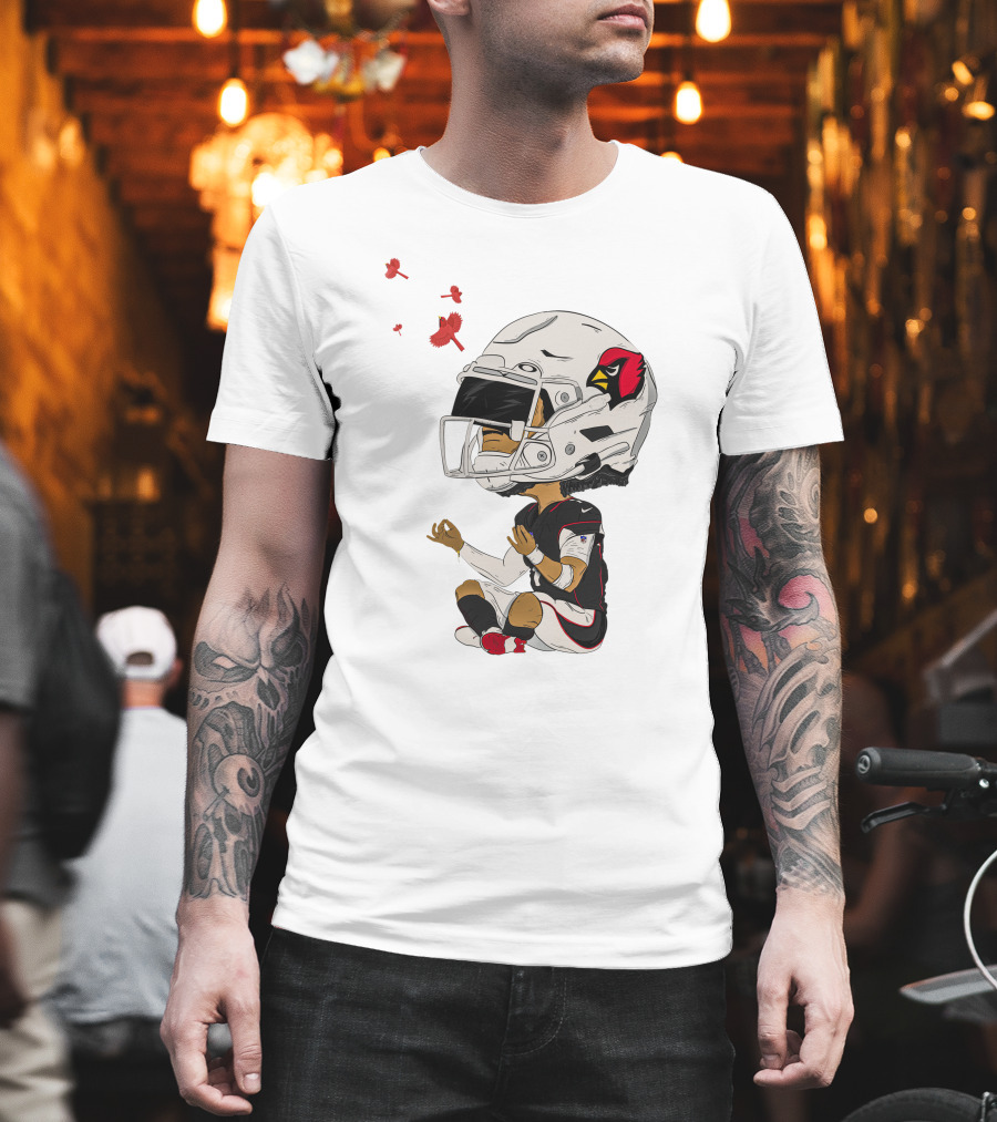 Arizona Cardinals Kyler Murray Meditative Pose With Cardinal Birds T-Shirt