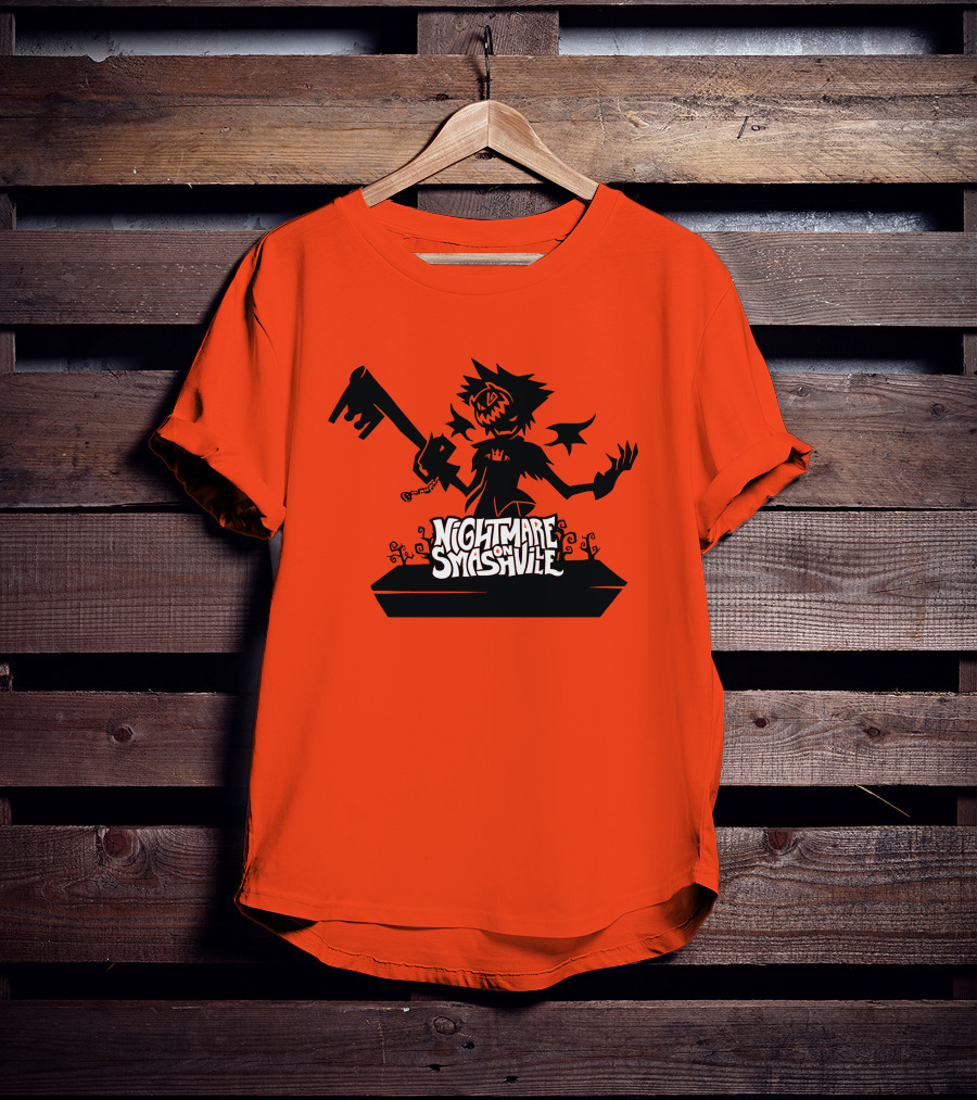 Nightmare On Smashville Halloween Scarecrow Image T-Shirt