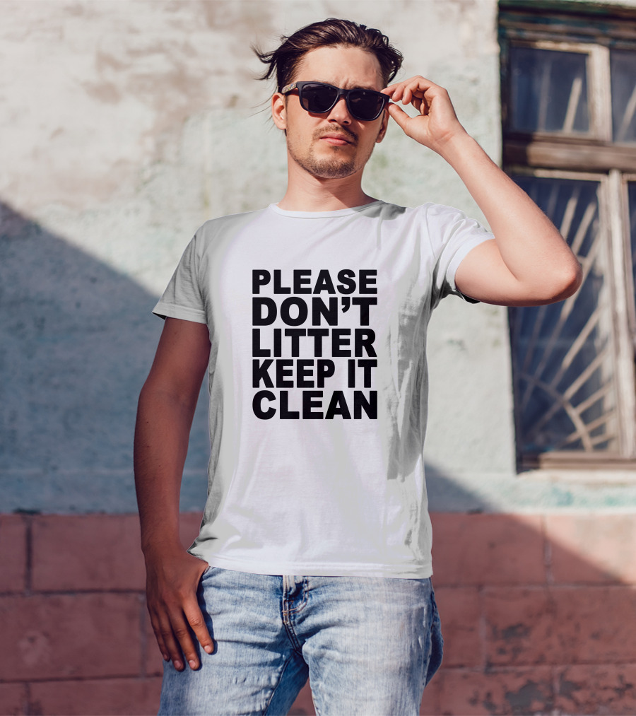 Sebastian Vettel Please Don’t Litter Keep It Clean Environmental Message T-Shirt
