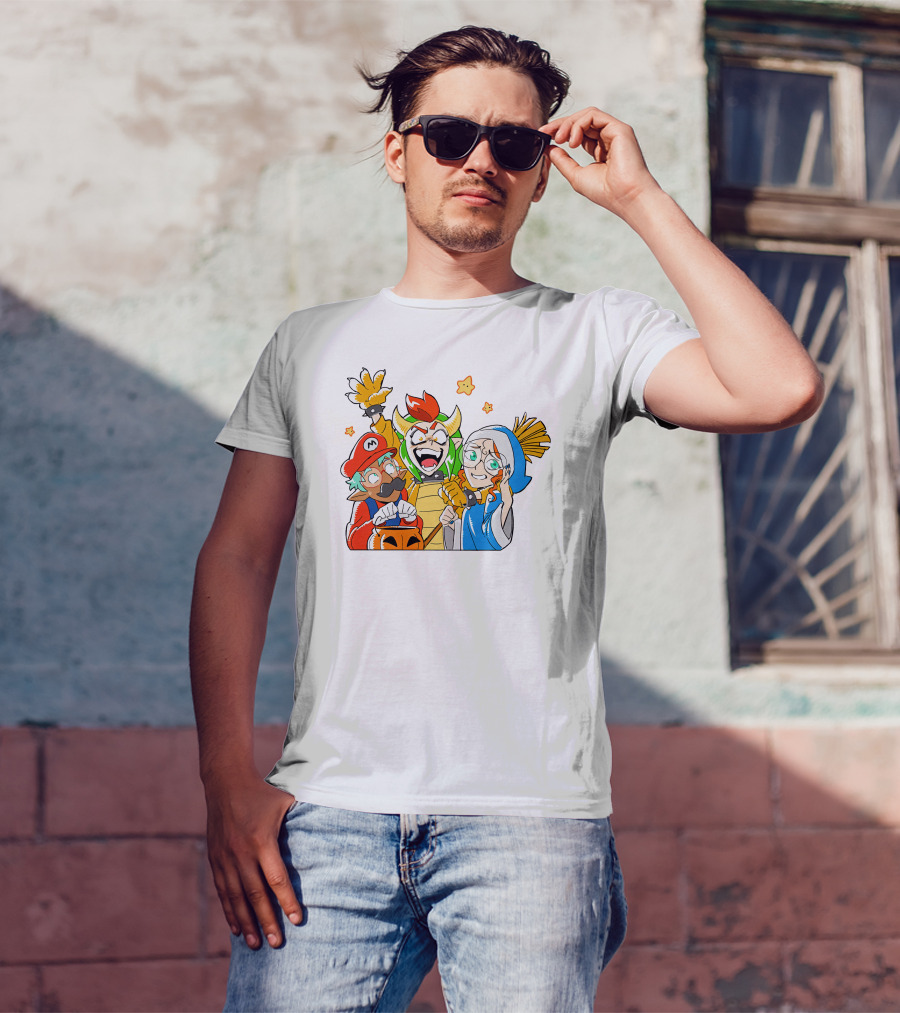 Bowser Mario And Princess Peach Celebrate Happy Halloween T-Shirt
