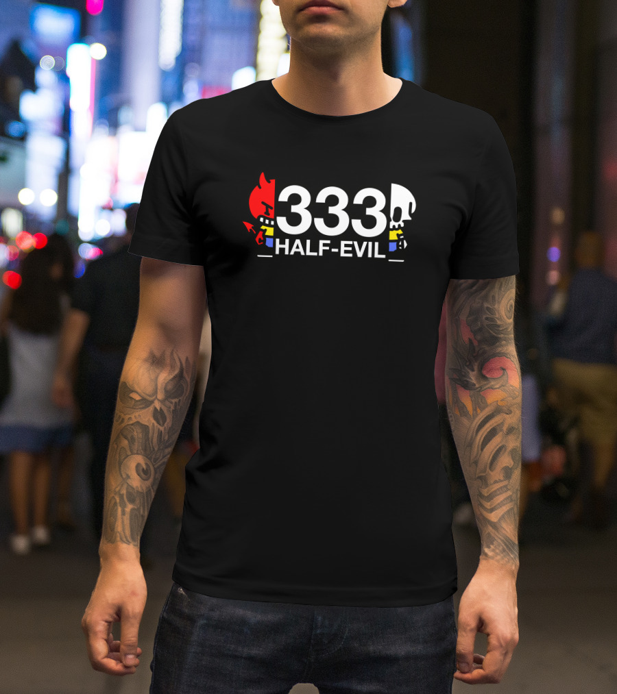 Kadence Dope Cat Demon Skull 333 Half Evil T-Shirt