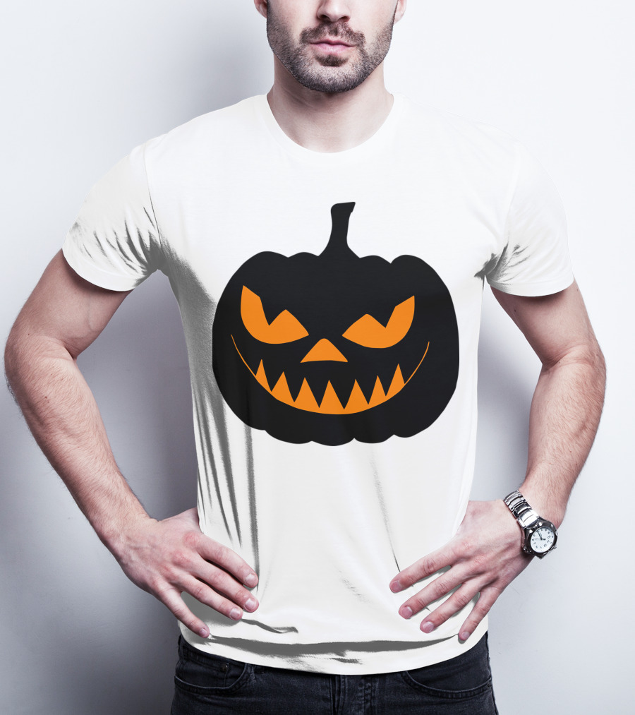 Scary Jack O Lantern Pumpkin Face T-Shirt