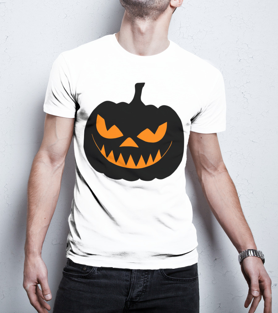 Scary Jack O Lantern Pumpkin Face T-Shirt