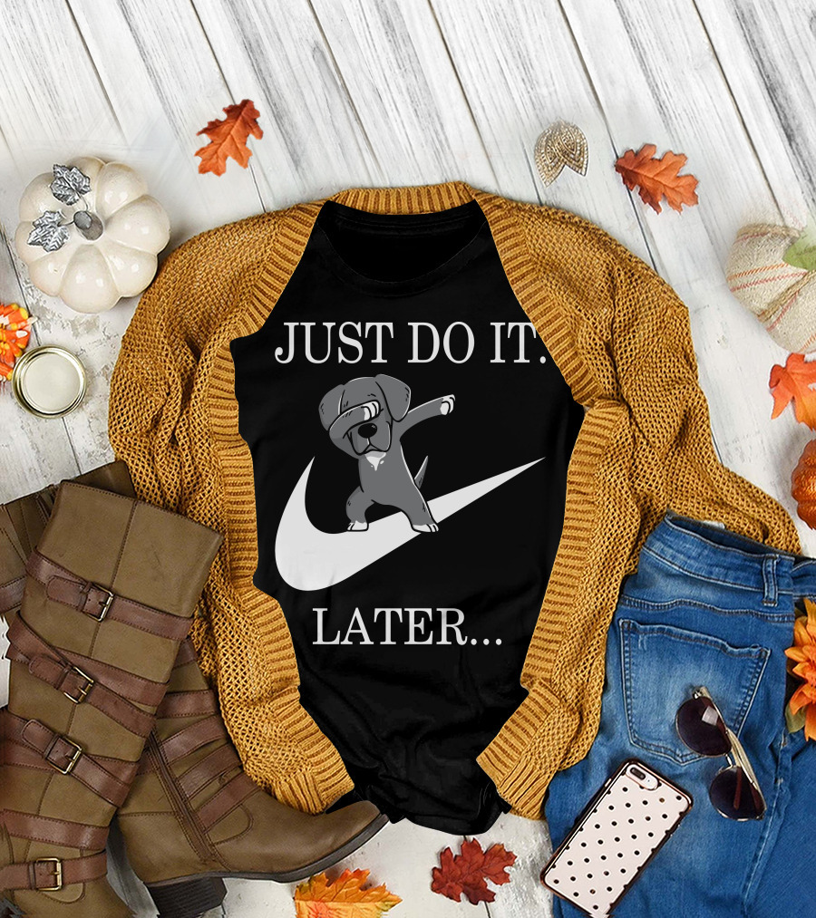 Just Do It Later Dabbing Great Dane T-Shirt