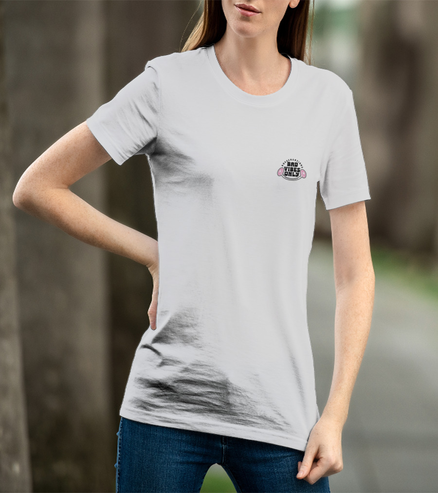 Quicksilver Bad Vibes Only White Panda Ears T-Shirt