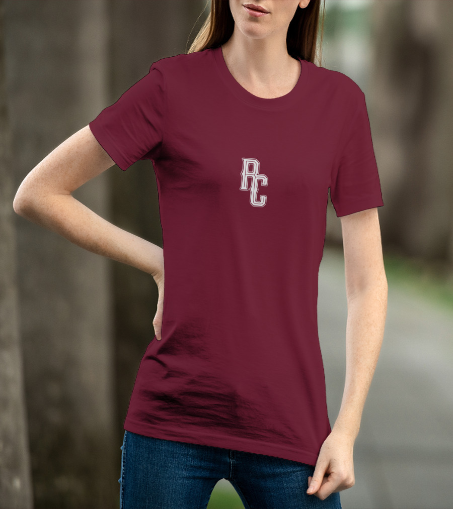 RC Monogram Burgundy Lettering T-Shirt