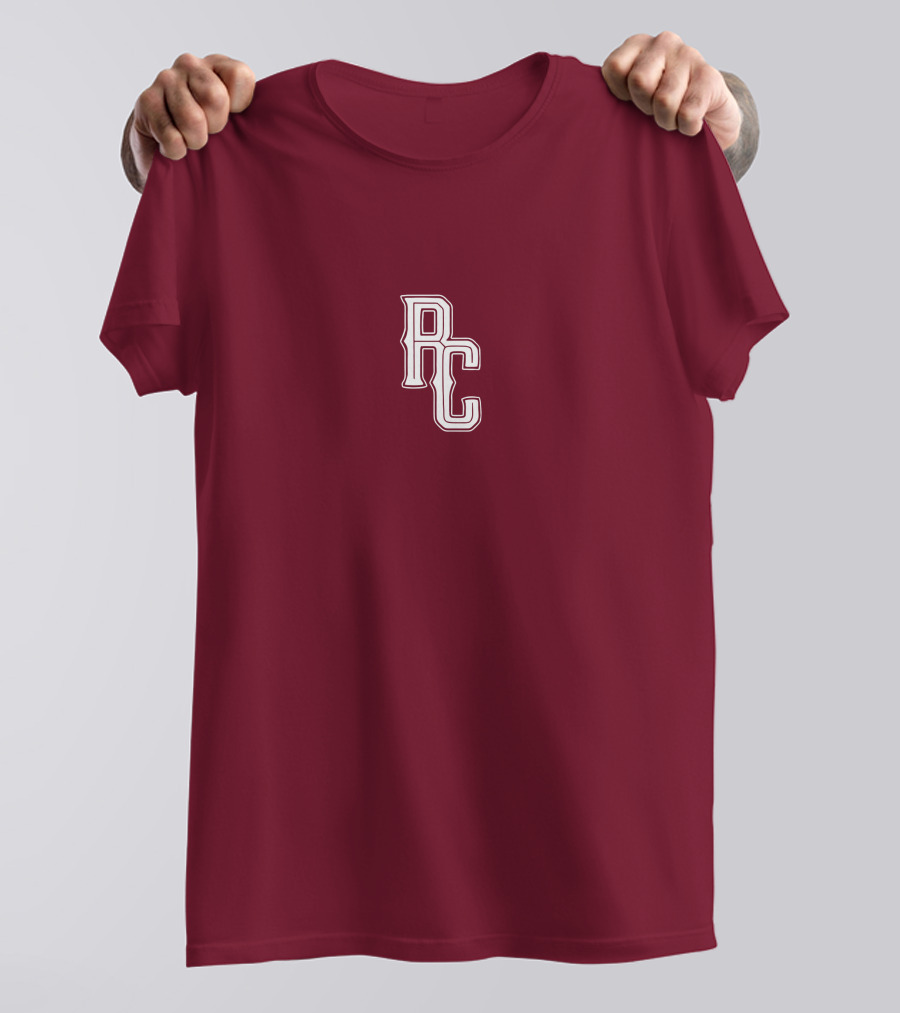 RC Monogram Burgundy Lettering T-Shirt