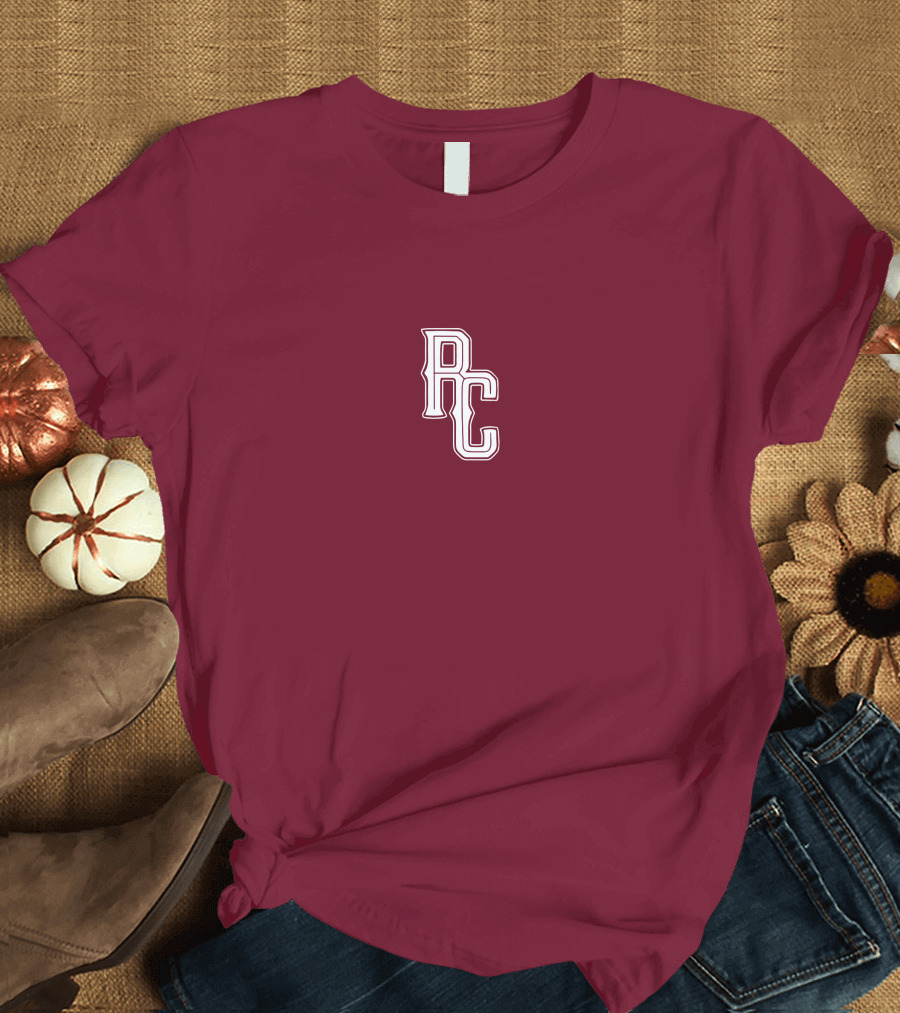 RC Monogram Burgundy Lettering T-Shirt