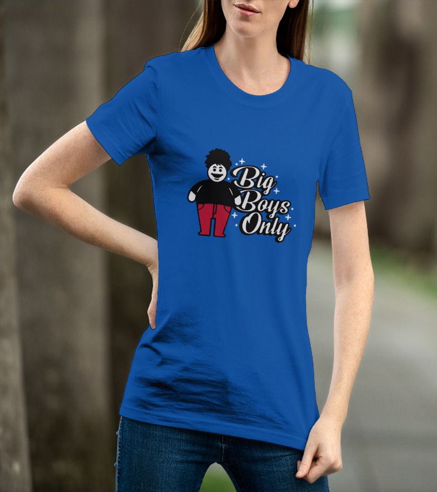 Big Boys Only Red Pants Cartoon Character T-Shirt