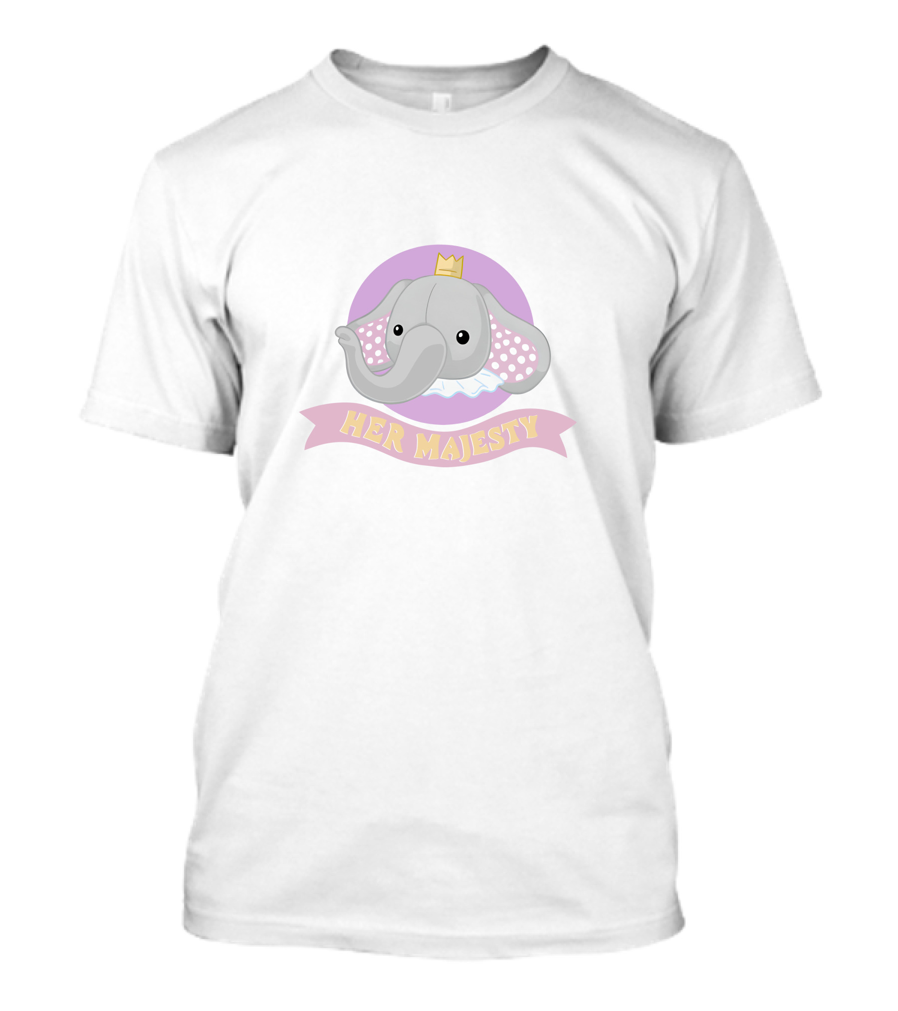 It Takes Two Her Majesty Elephant With Crown And Polka Dot Ears T-Shirt