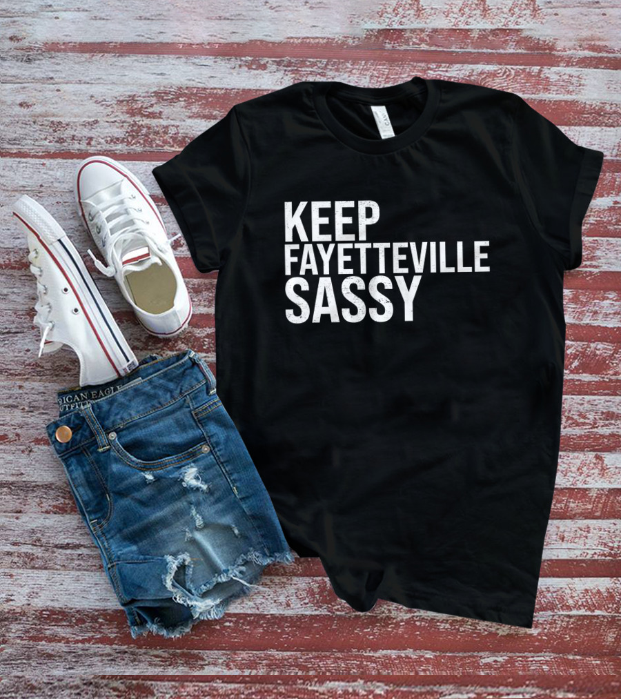 Keep Fayetteville Sassy Sassy's Red House Treylon Burks T-Shirt