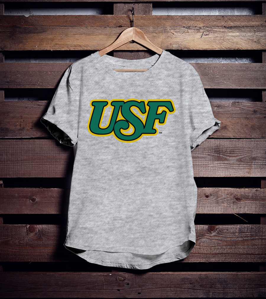 Homefield Apparel Store USF Vintage 1980s USF Logo Gray T-Shirt