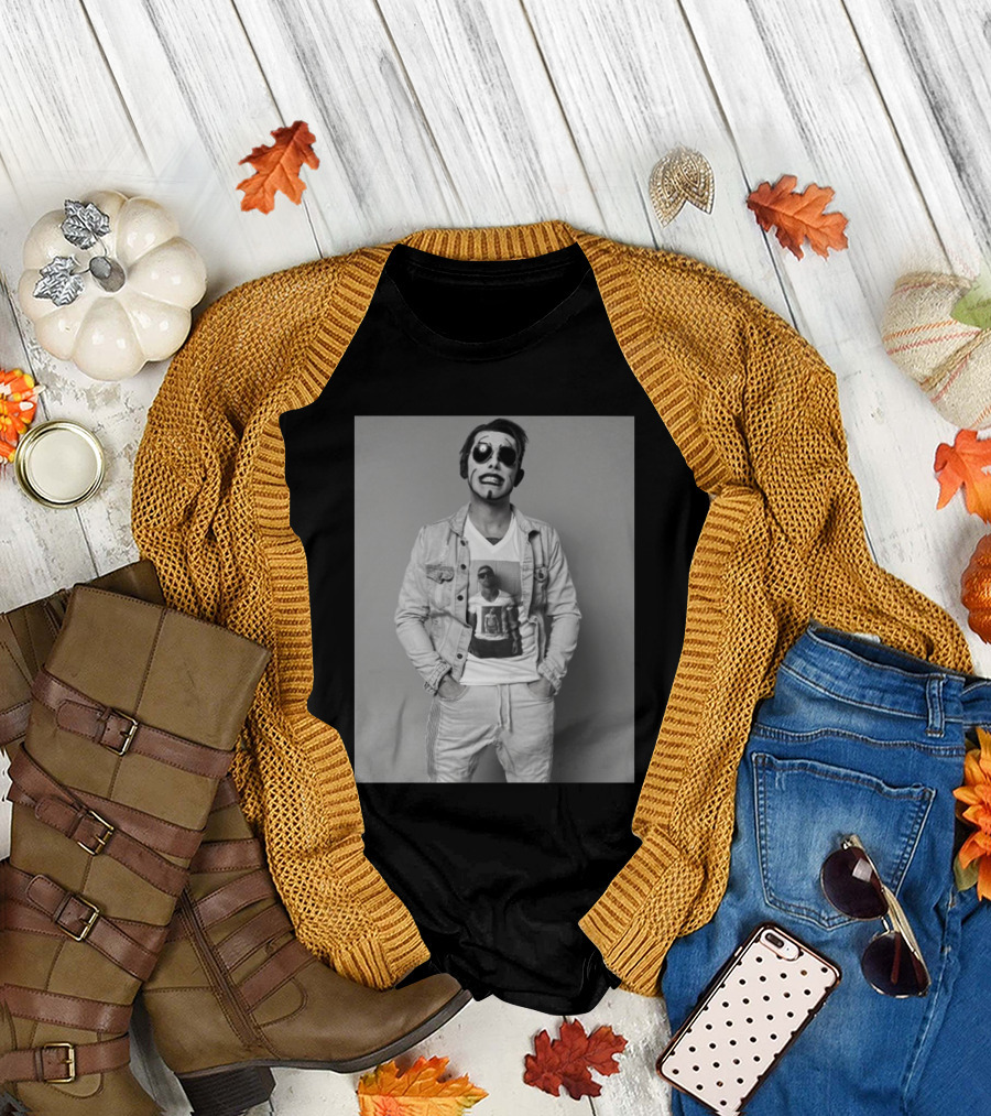 Danhausen NYCC Good Friends Black And White Denim Style With Face Paint T-Shirt