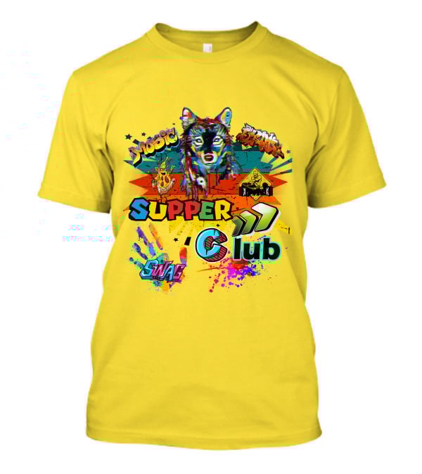 Supper Club Music Swag Street Art Wolf T-Shirt