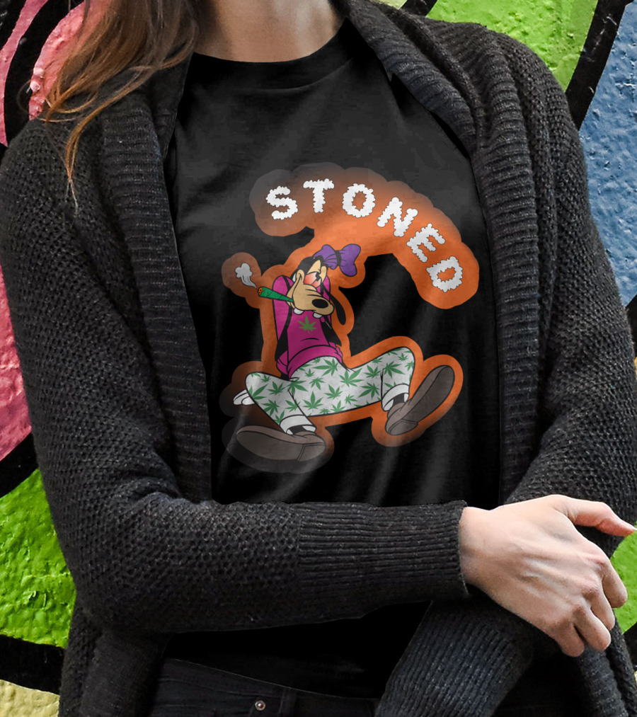 STONED GOOFY Cannabis Leaf Pants Smoke T-Shirt
