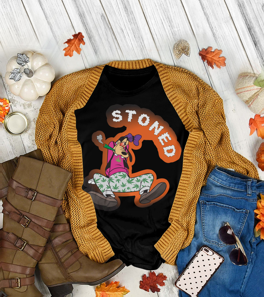 STONED GOOFY Cannabis Leaf Pants Smoke T-Shirt