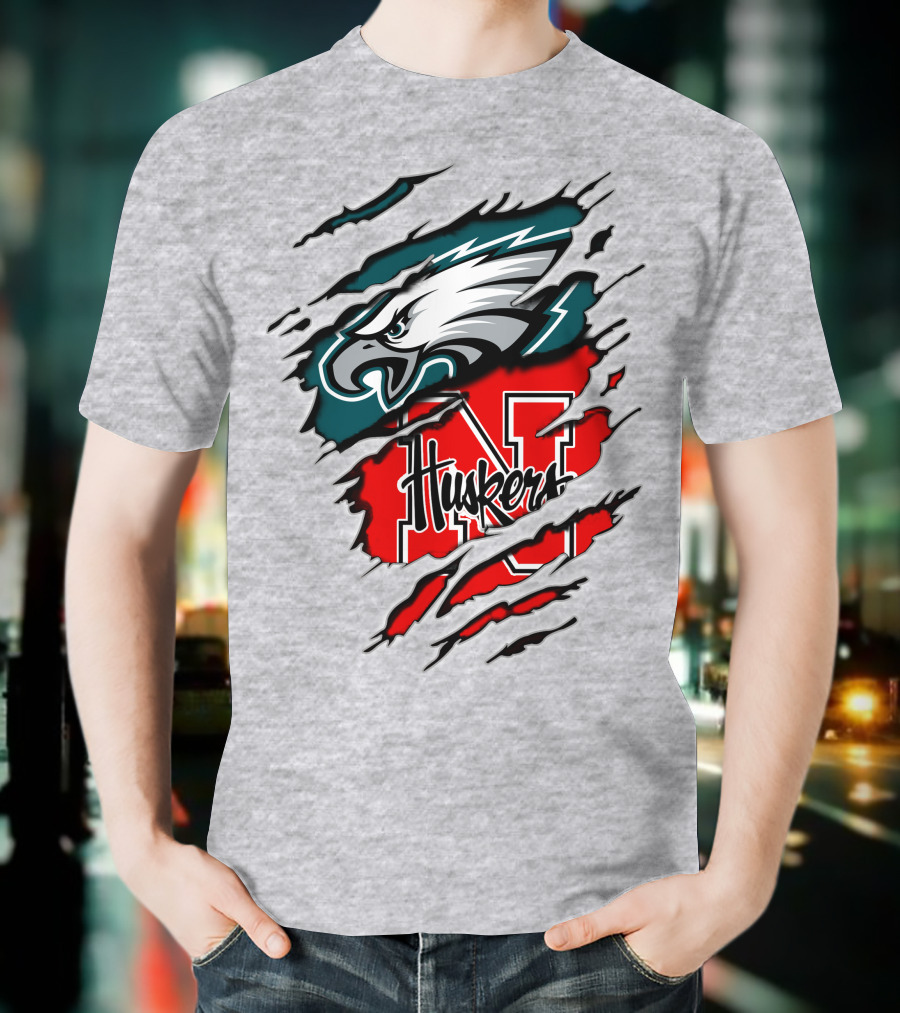 Eagles Huskers Logo Crossover T-Shirt