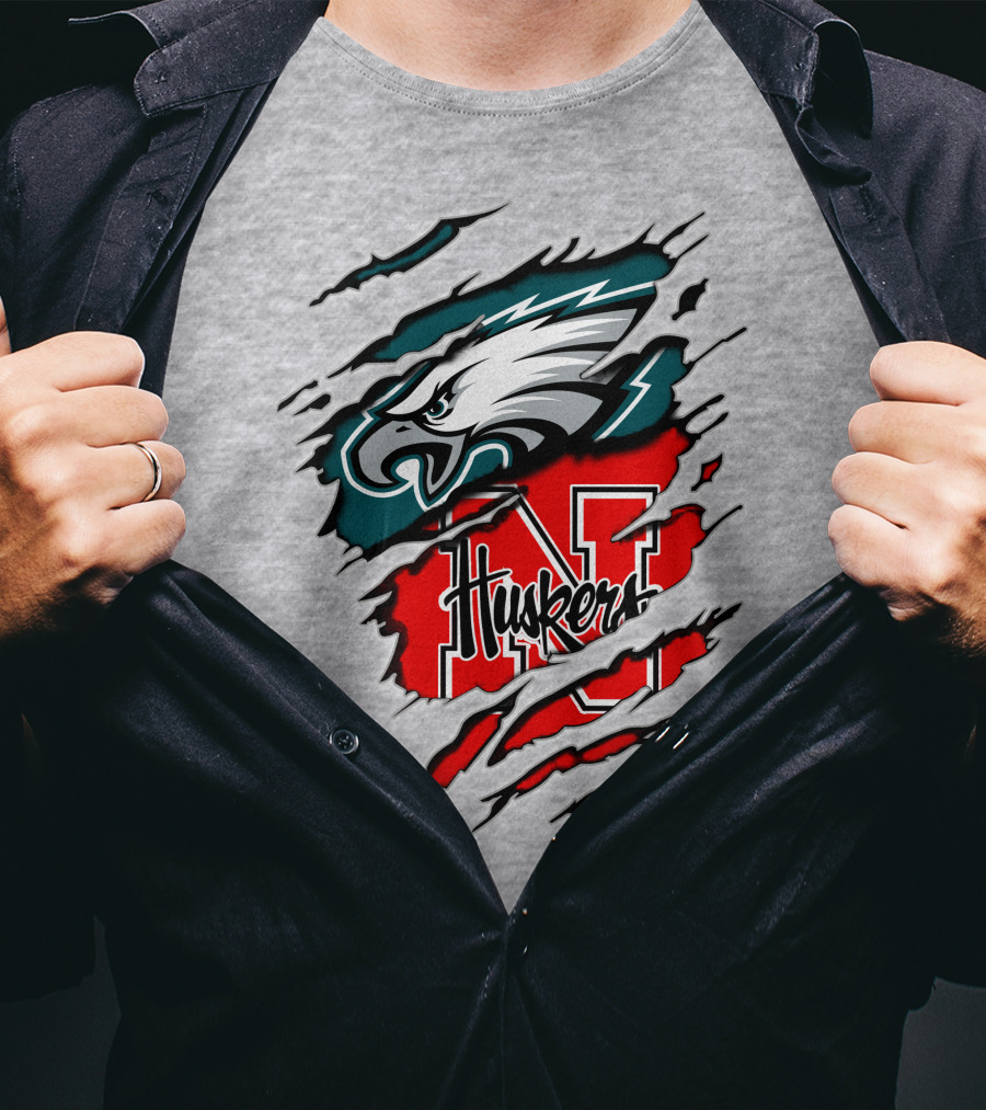 Eagles Huskers Logo Crossover T-Shirt