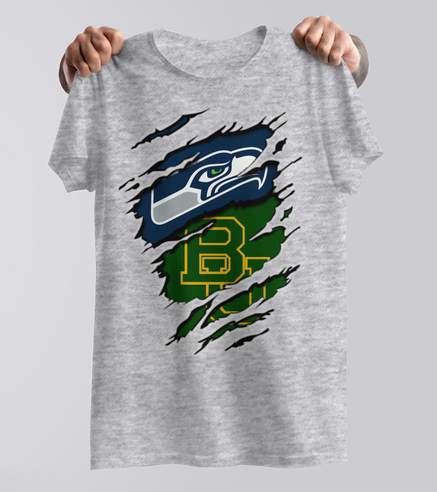 Seattle Seahawks Baylor Bears Fan Mashup T-Shirt