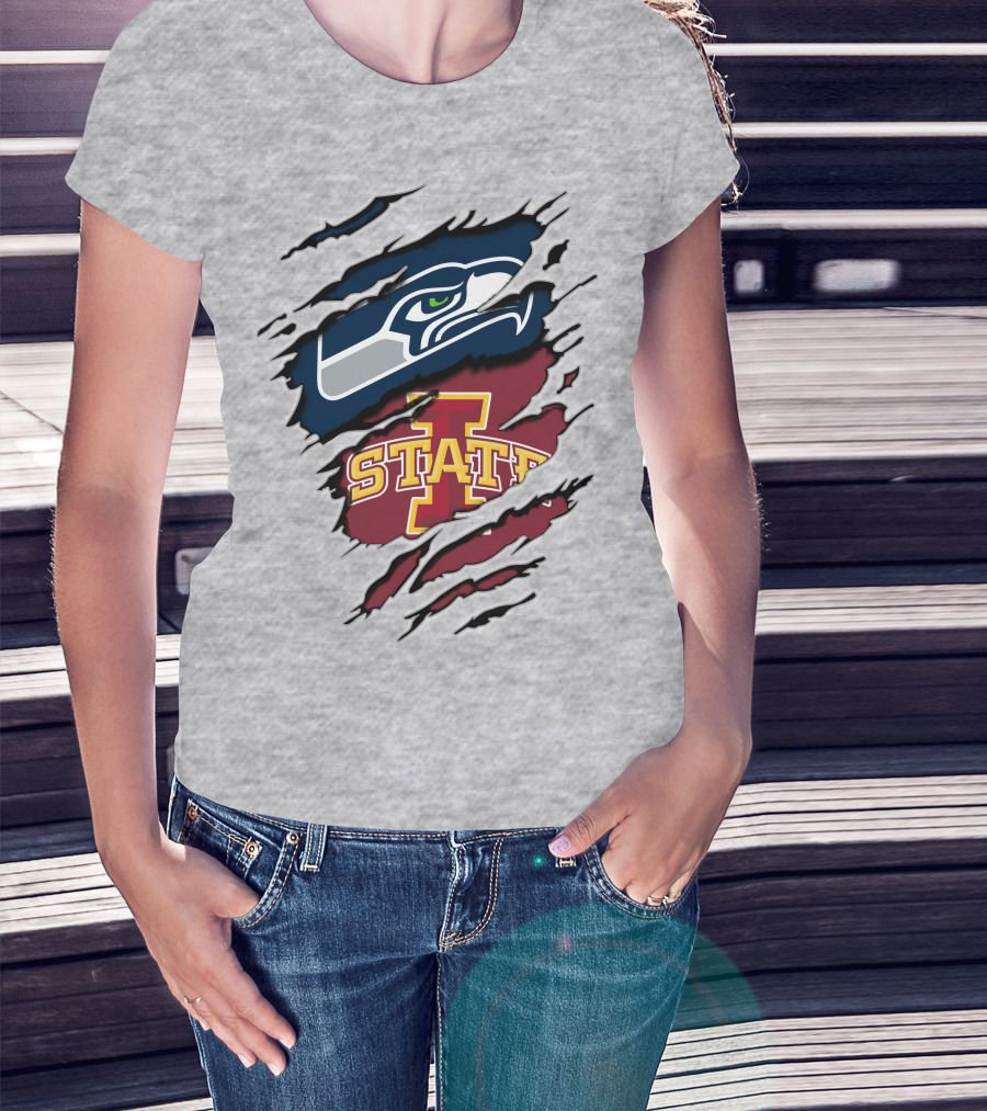 Seahawks Iowa State Cyclones Dual Loyalty T-Shirt