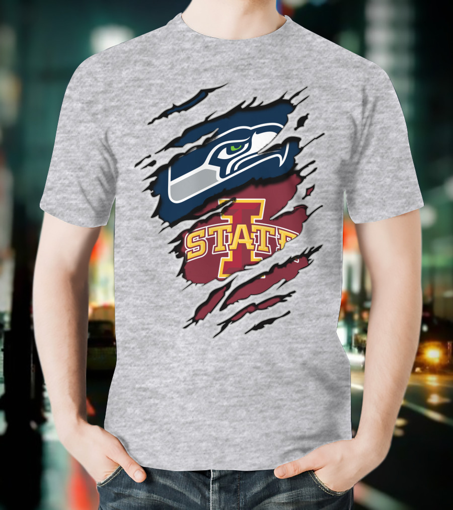 Seahawks Iowa State Cyclones Dual Loyalty T-Shirt