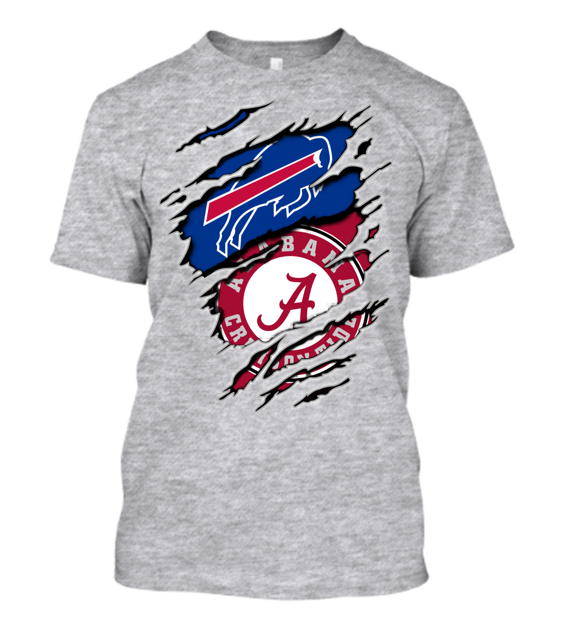 Alabama Crimson Tide Buffalo Bills Fan Crossover T-Shirt